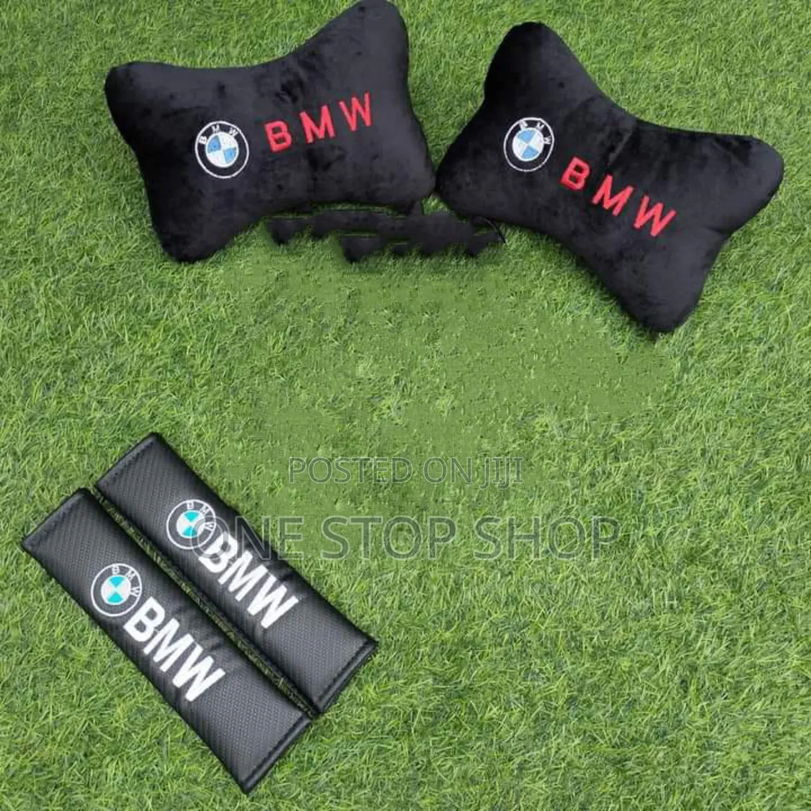 BMW Branded Neck Pillow With Safety Belt Cover
