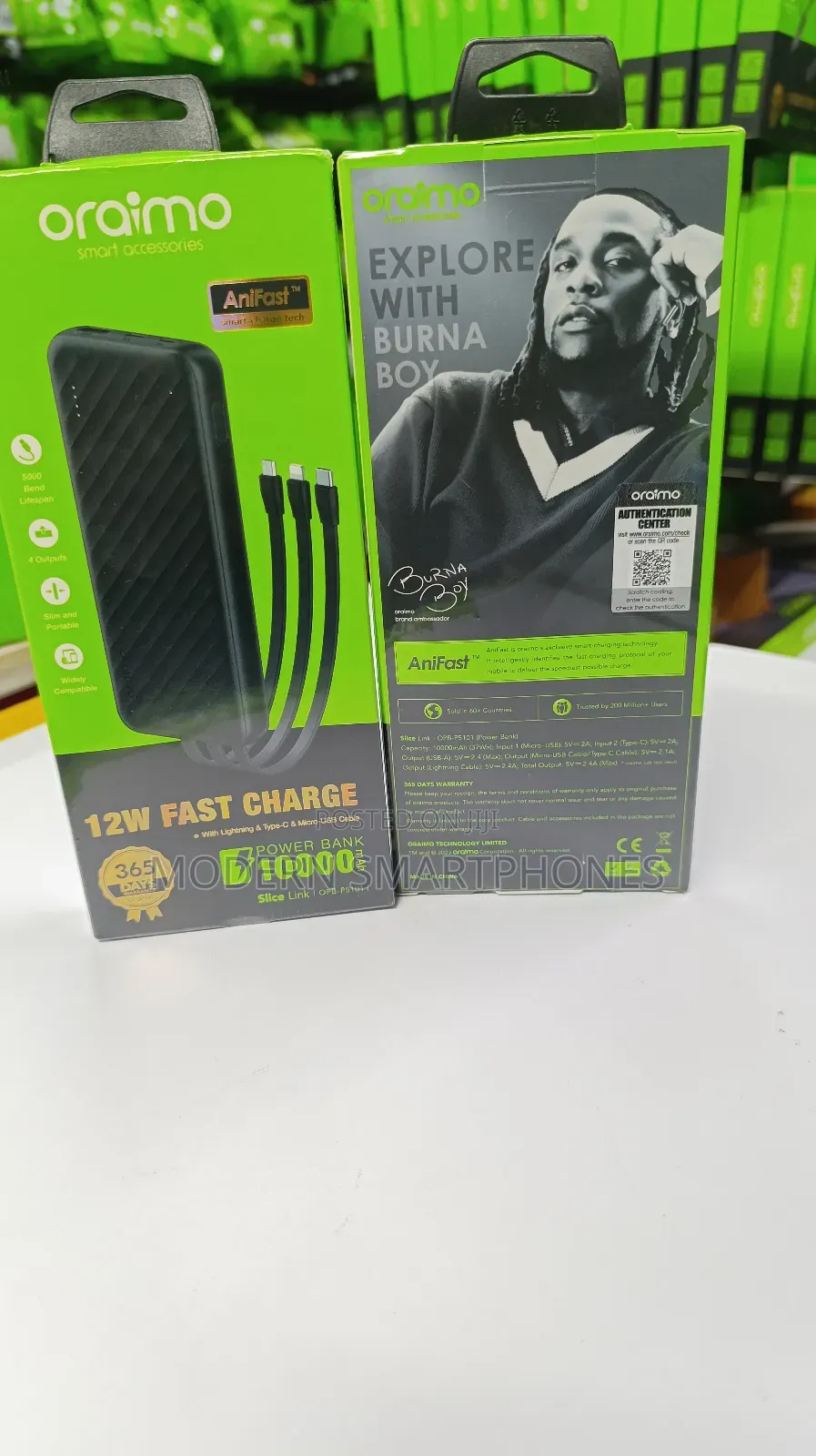Slim ORAIMO 10000mah Powerbank With 4 Output