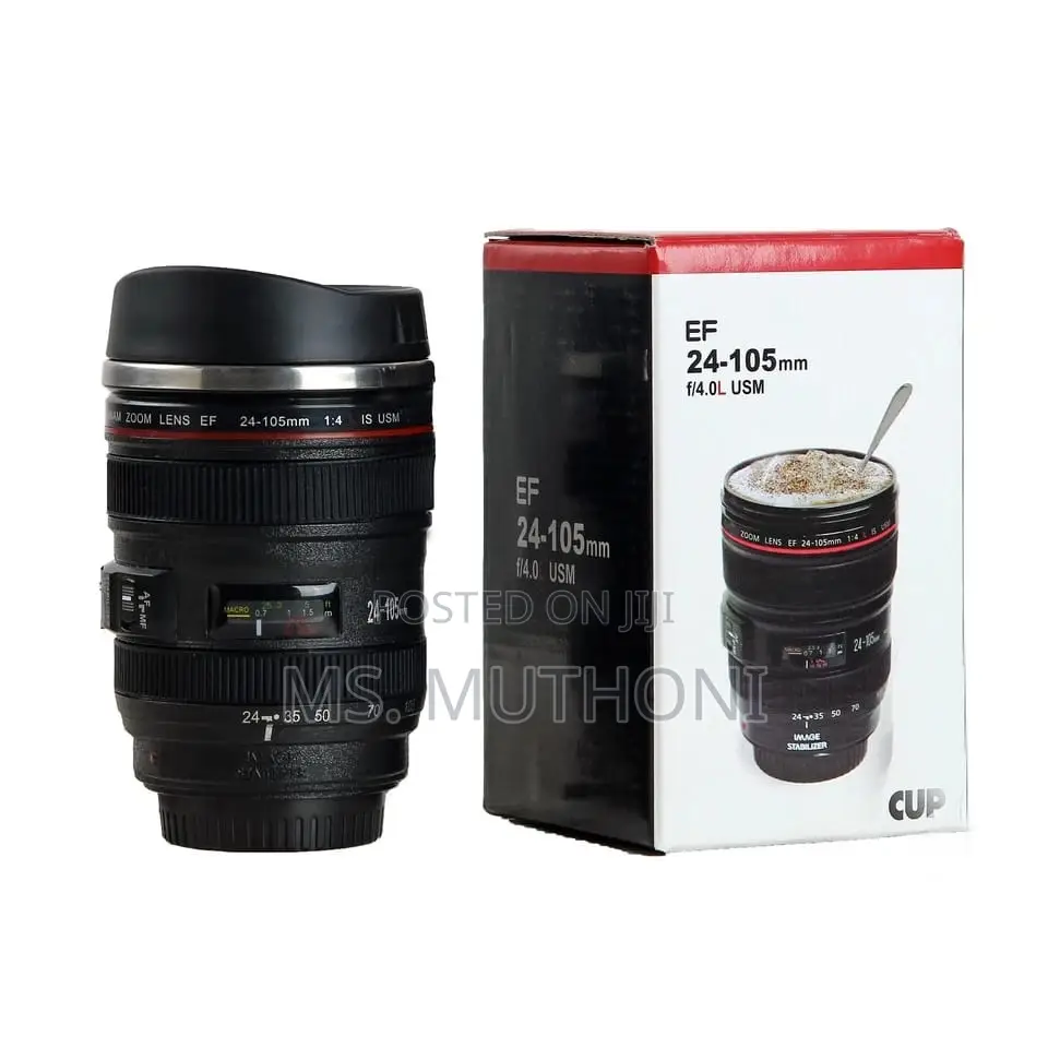 450 Ml Camera Lens Travel Thermal Mug*