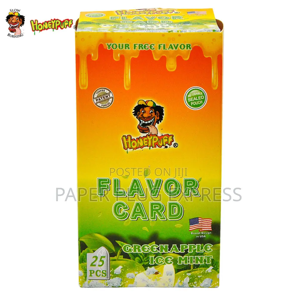 Honeypuff Green Apple Ice Mint Flavour Cards Insert Infusion