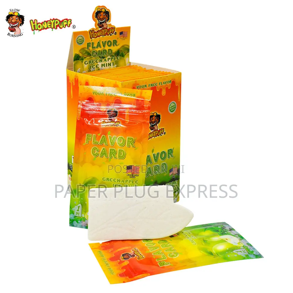 Honeypuff Green Apple Ice Mint Flavour Cards Insert Infusion
