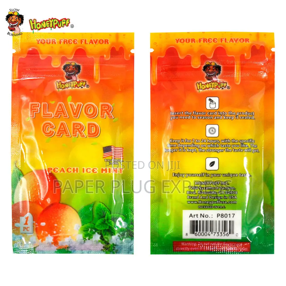 Honeypuff Flavour Cards Insert Infusion - Peach Ice Mint