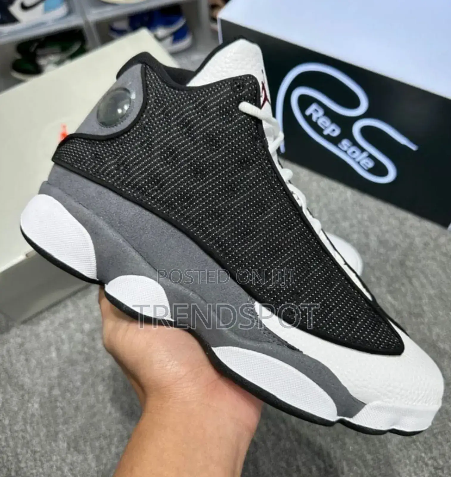 Jordan 13 Black White Sizes 40-45