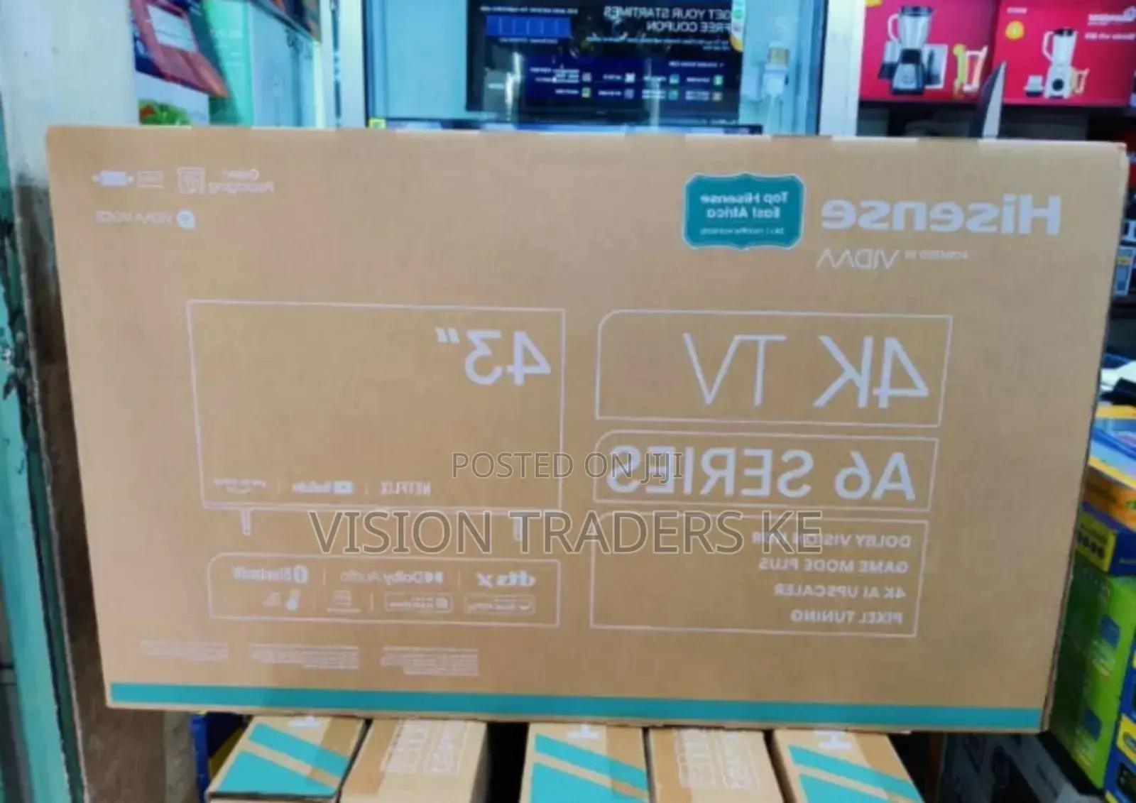 Hisense 43" Inch,A6 Smart Tv,Frameless,Dolby Audio,Netflix