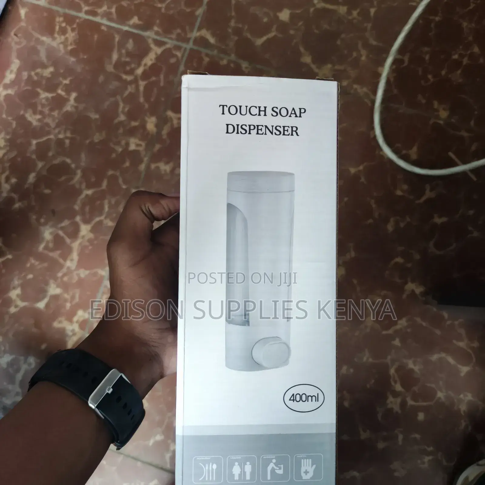 Liquid Soap Dispenser Wall Mounted 400ml BLACK / WHITE