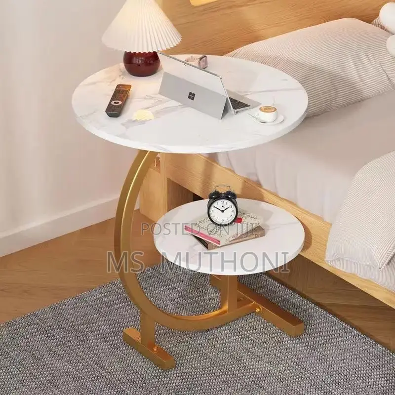 White Minimalist Side Table