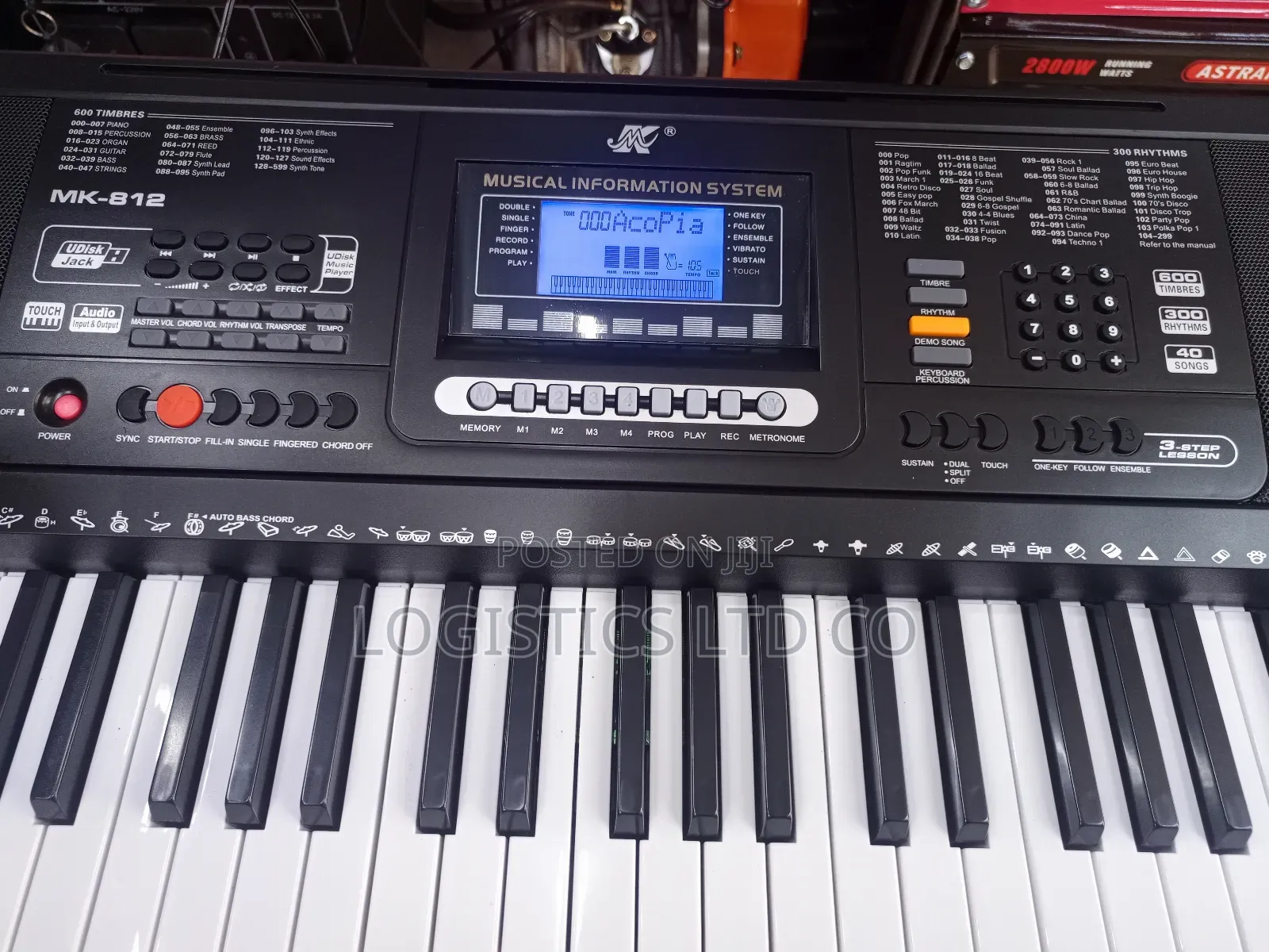 Mk Audio MK-812 ELECTRONIC KEYBOARD 61 KEYS Piano With USB
