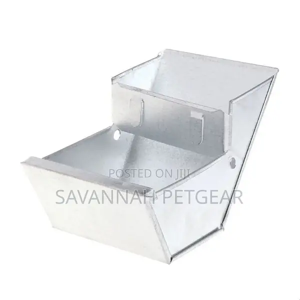 Bunny Rabbit Cage Metal Food Box, Rabbit Hutch Trough Feeder