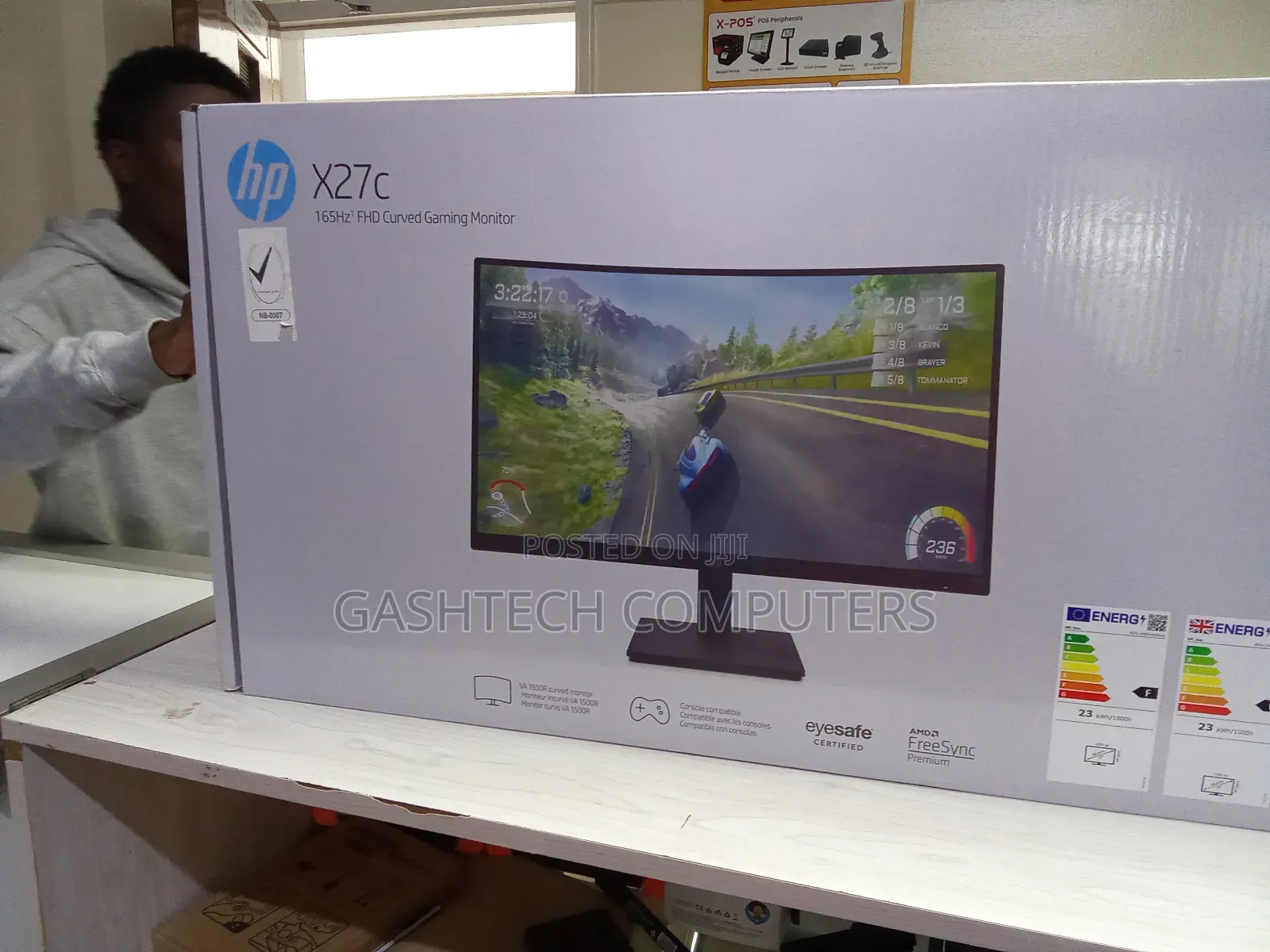 HP X27C 27'' Curved Gaming Monitor FHD