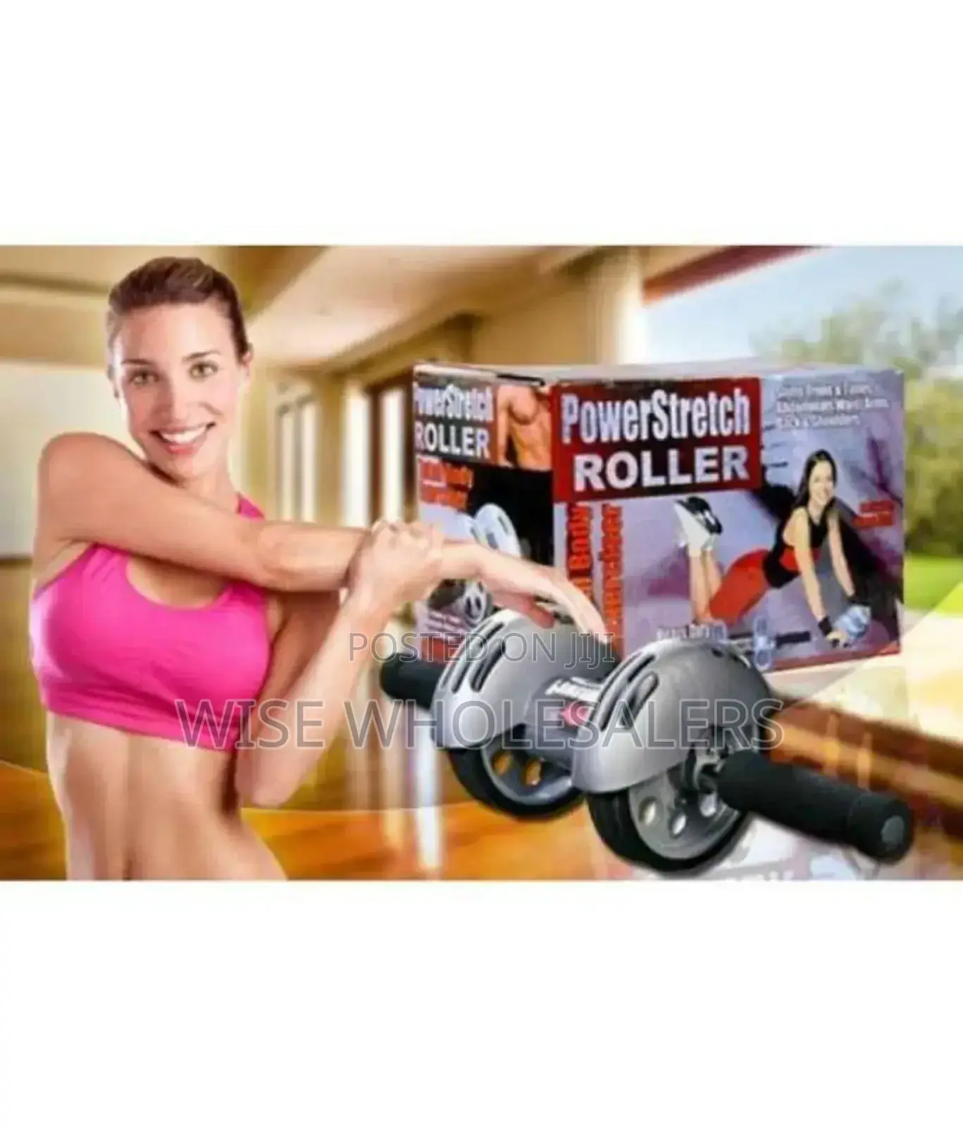 Power Stretch Abdominal Exercise Wheel Roller