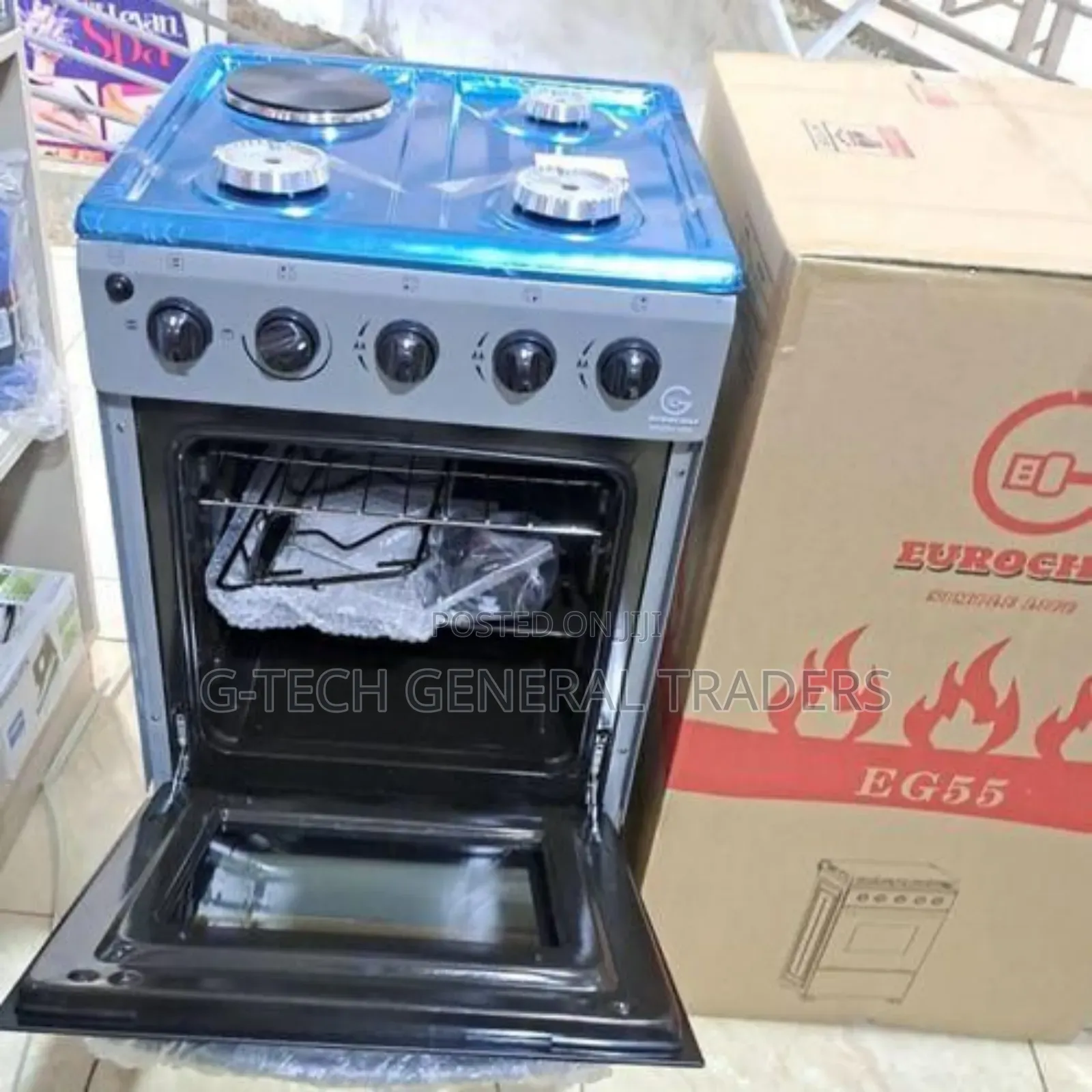 Eurochef Cooker!3gas+1hot Plate With a Timer-60l Oven