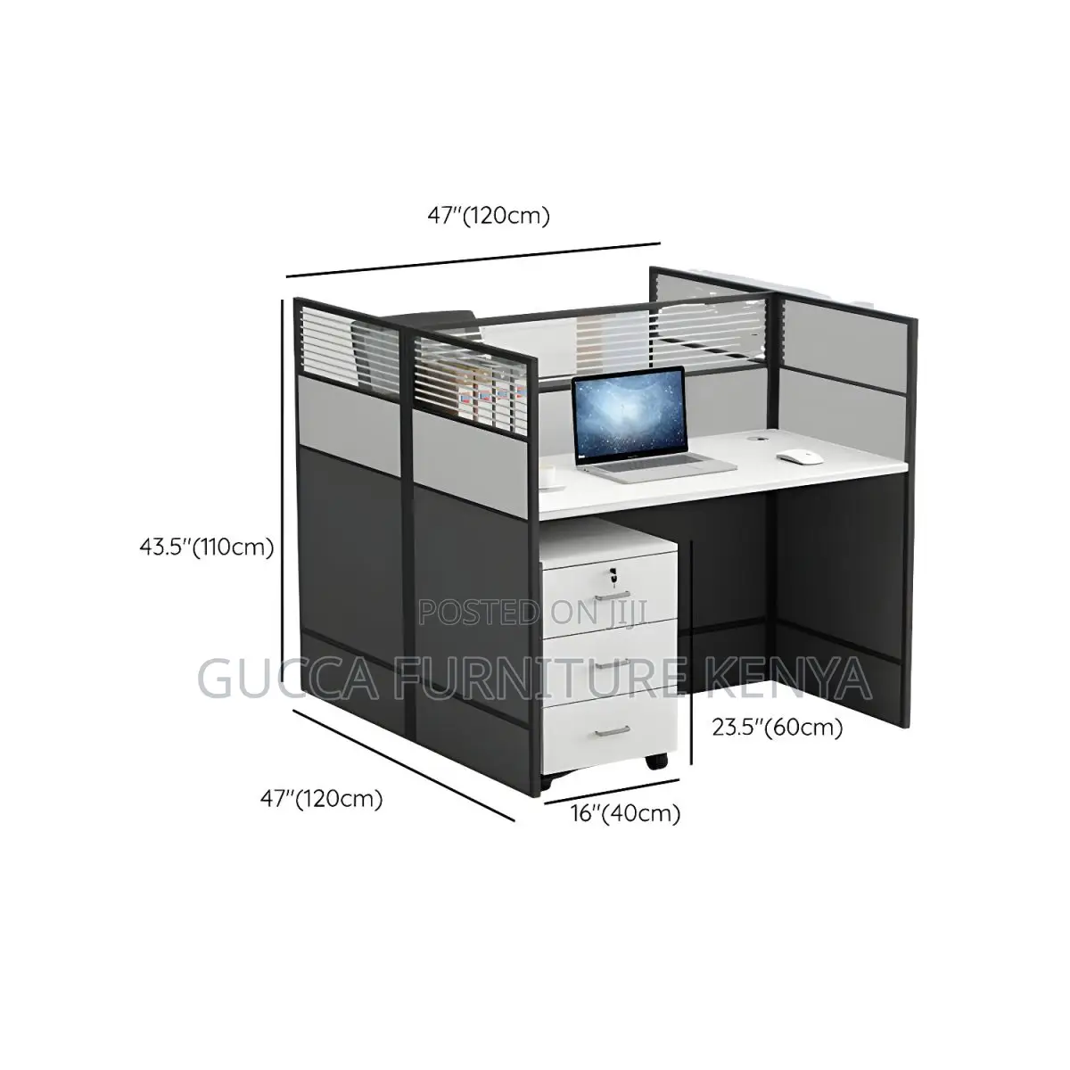 Two-Way Working Station (Open View Modular Workstation)