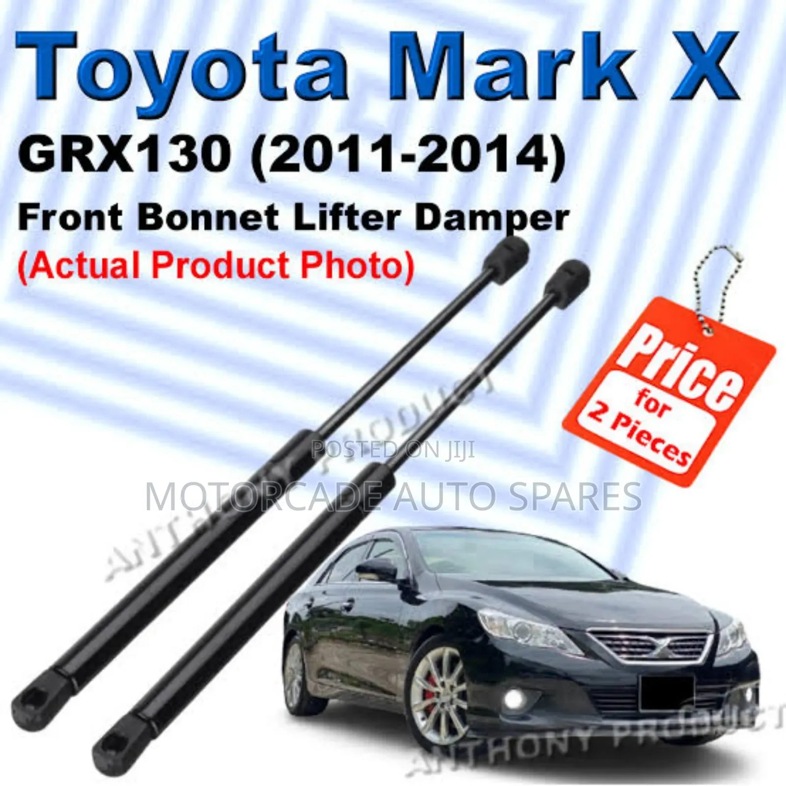 Toyota Mark X 2010-2012 Boot and Bonnet Shocks