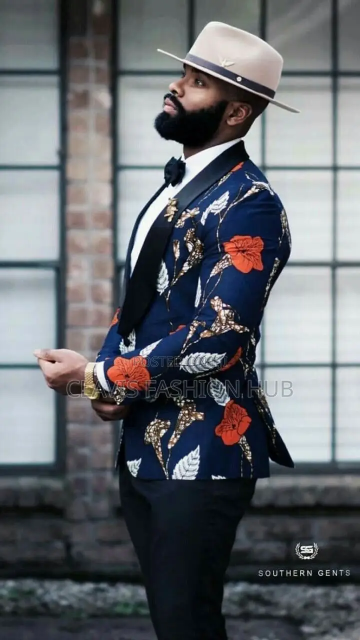 Ankara Grooms Men Coat/ African Men Coat
