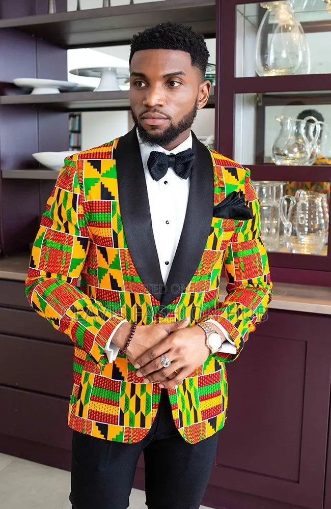 Ankara Grooms Men Coat/ African Men Coat