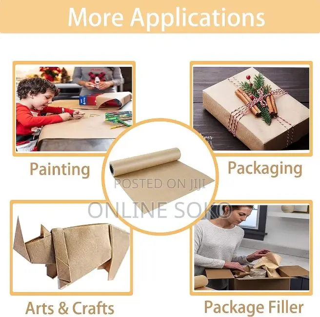 Lightweight Brown Wrapping Paper - 90 X 70cm - 225 Sheets