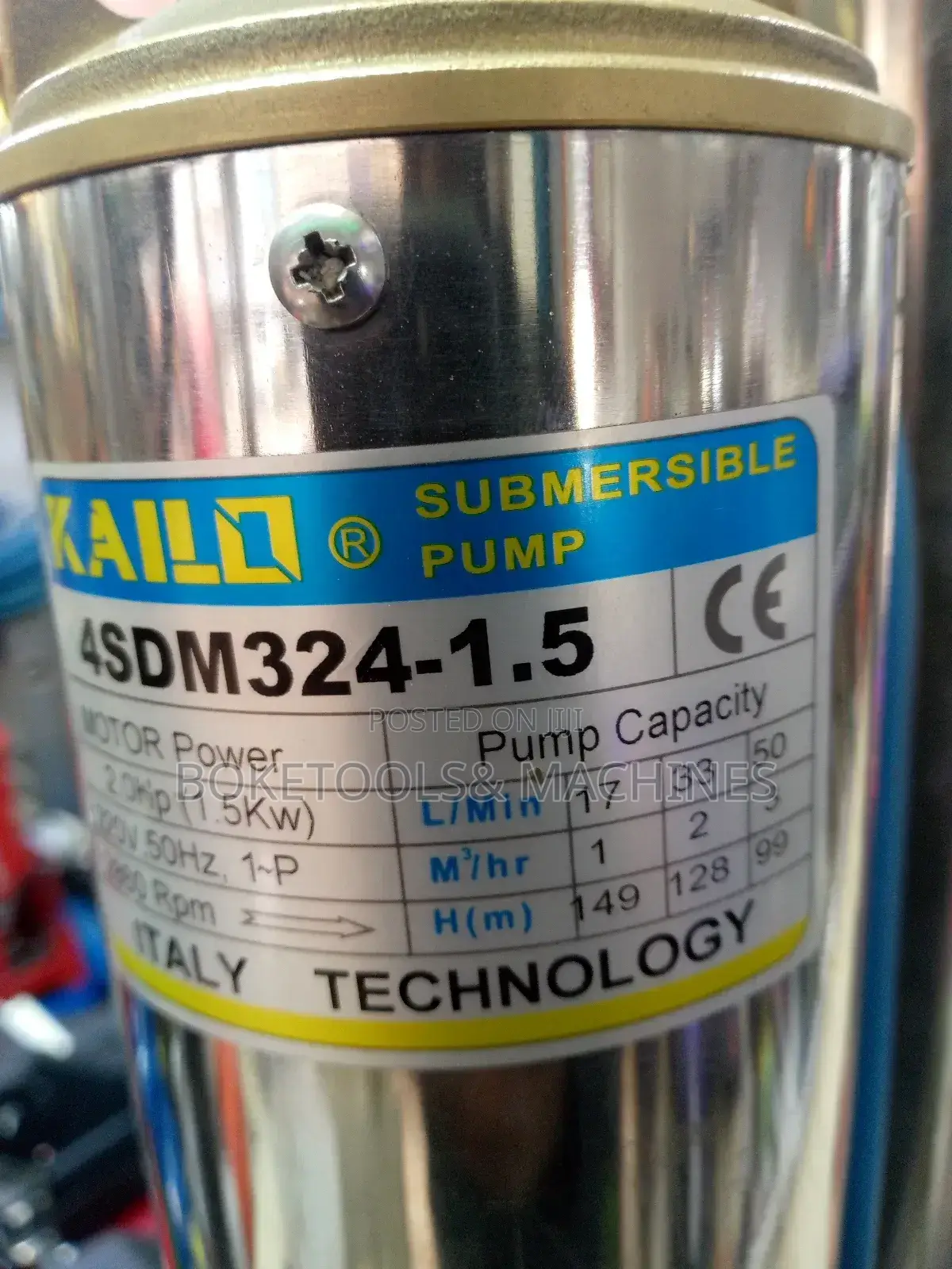 2HP Kailo Submersible Electric Water Pump