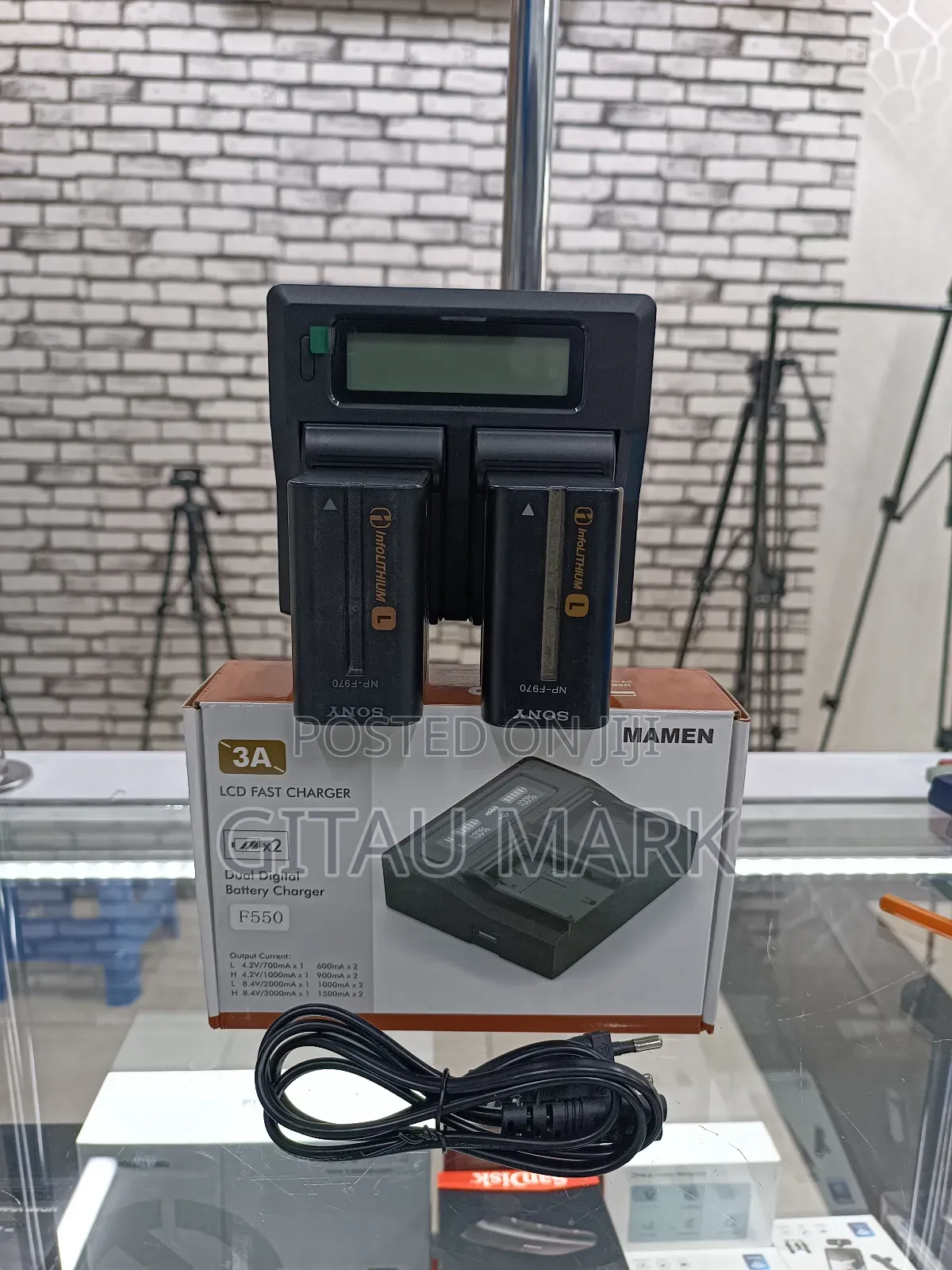 Mamen LCD Fast Charger for L Batteries NPF970,NPF770,NPF570