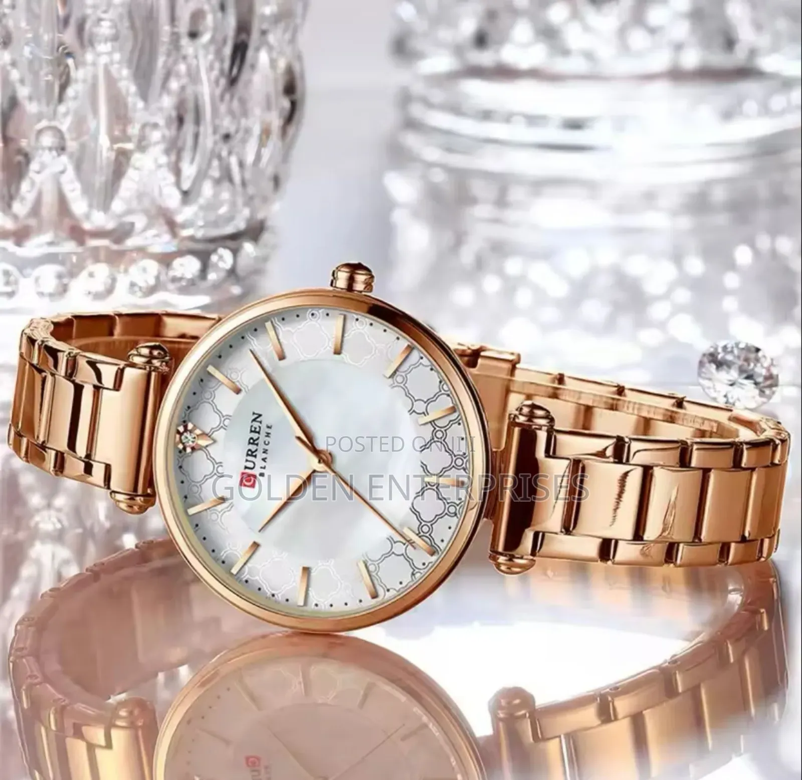 Rosegold Curren Classic Ladies Watch #9072