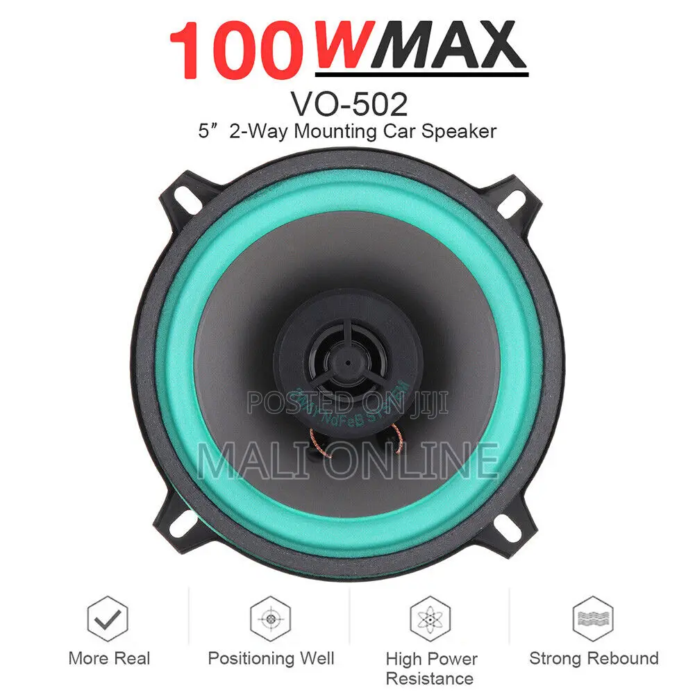 5" Car Speaker 2-Way 100w Coaxial Speakers
