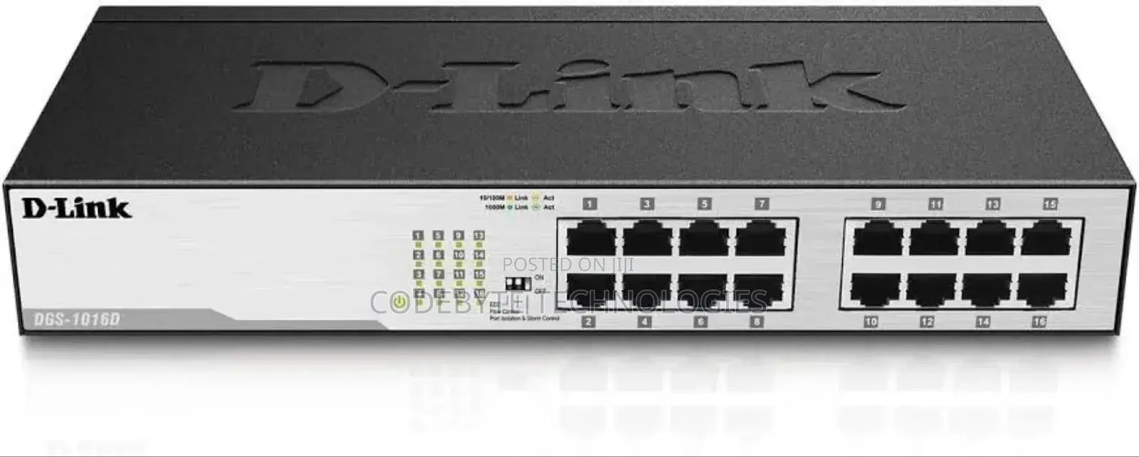 D-Link DGS-1016D/B 16-Portbase-T Unmanaged Switc