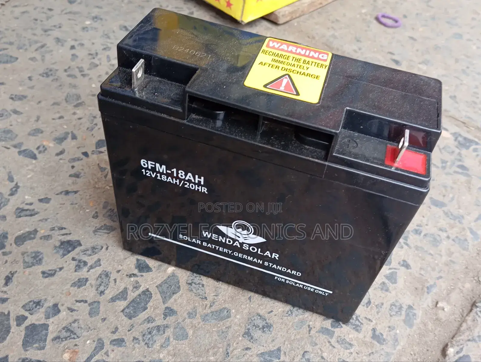 Wenda Solar Battery 12v18ah Deep Cycle Battery