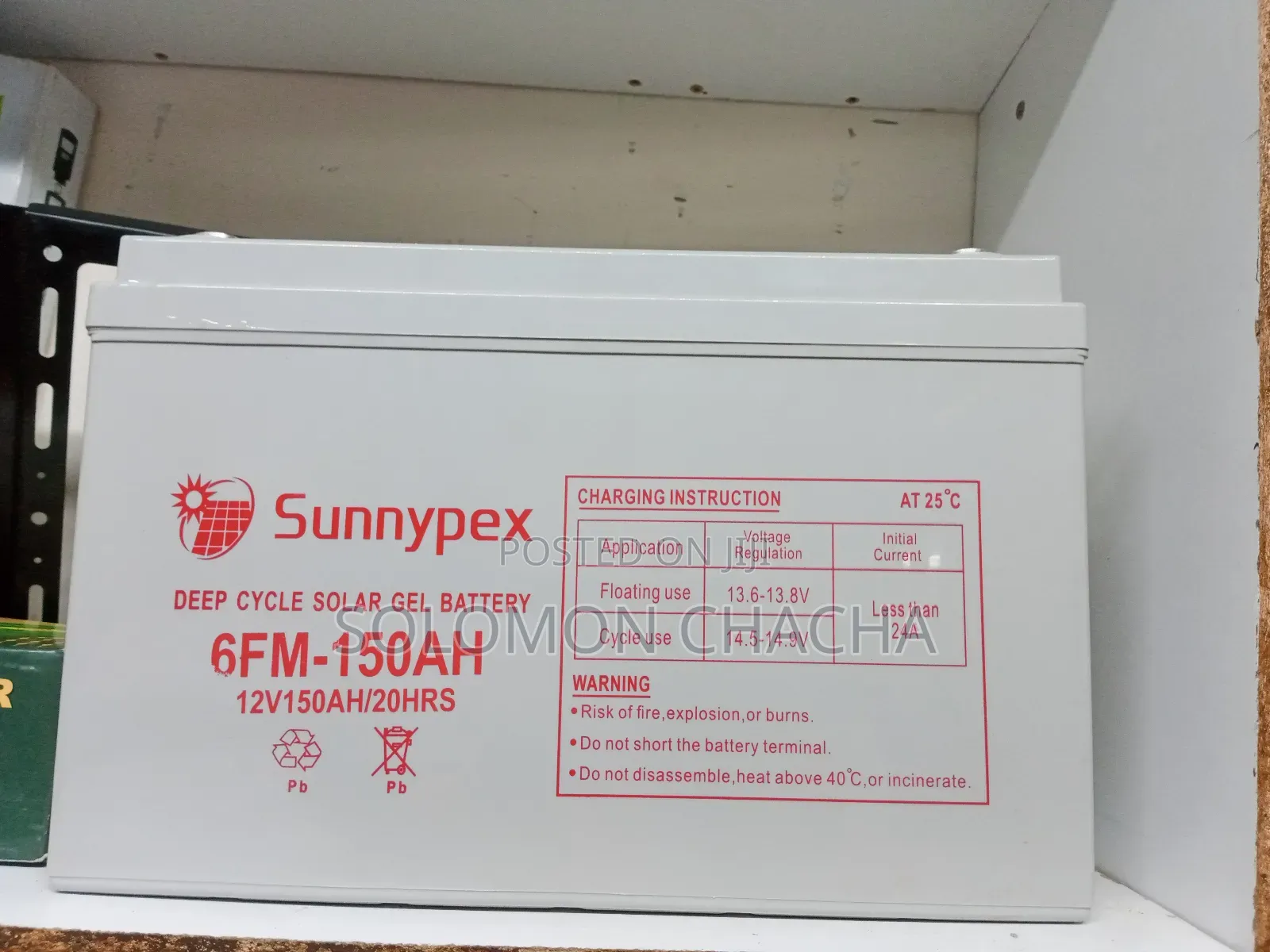 Best 150ah Sunnypex Deep Cycle Gel Solar Battery 12V