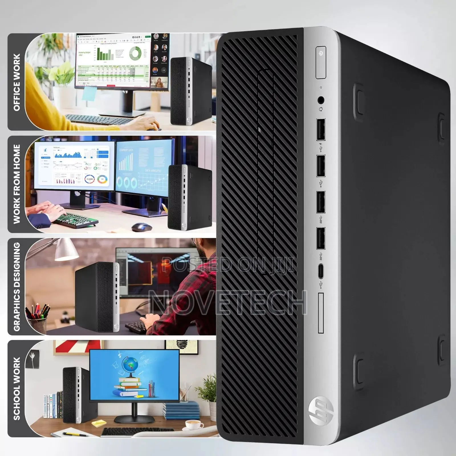Desktop Computer HP ProDesk 600 G3 16GB Intel Core I3 HDD+SSD 256GB