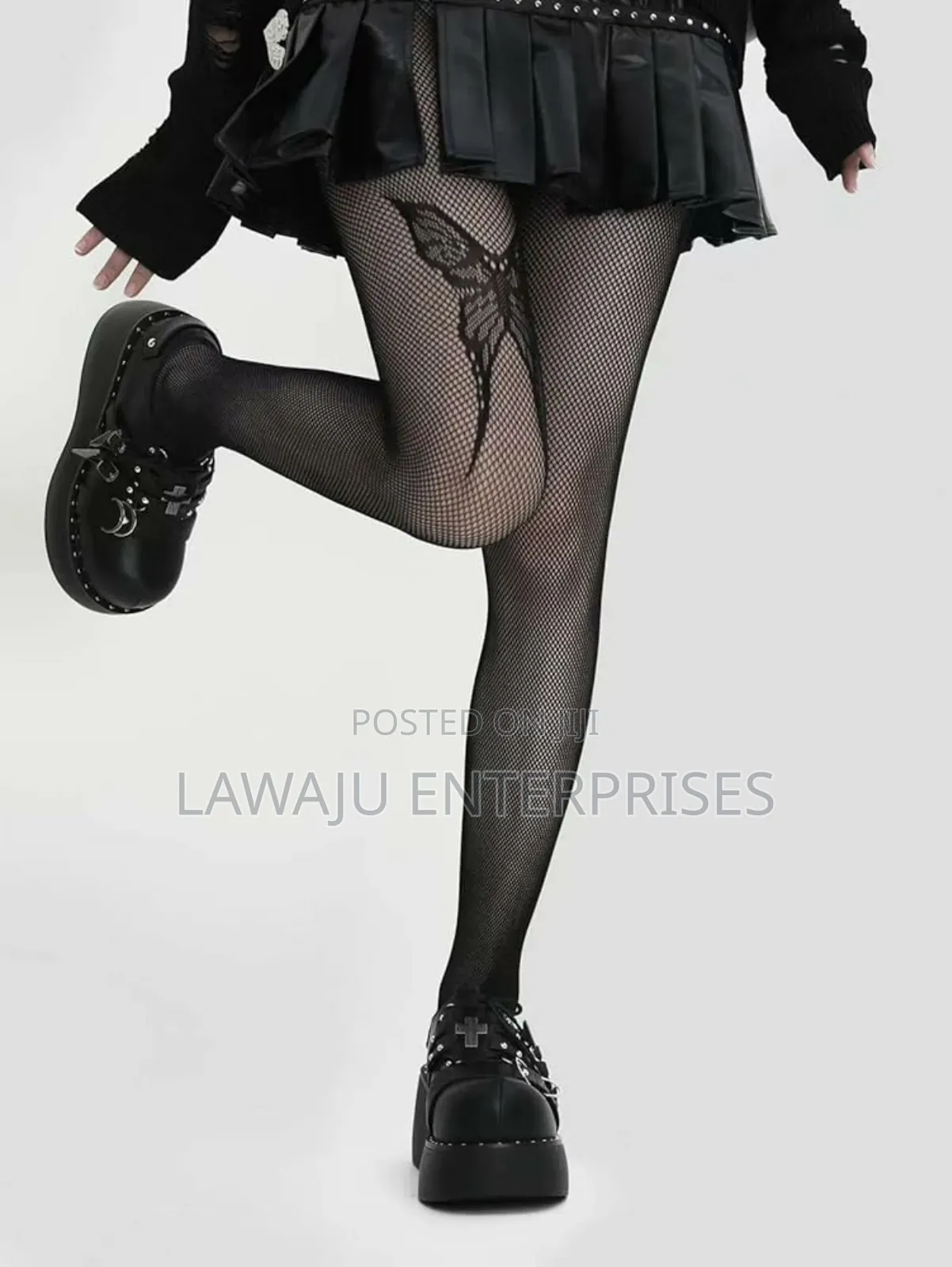 Big Butterfly Pattern Fishnet Stockings