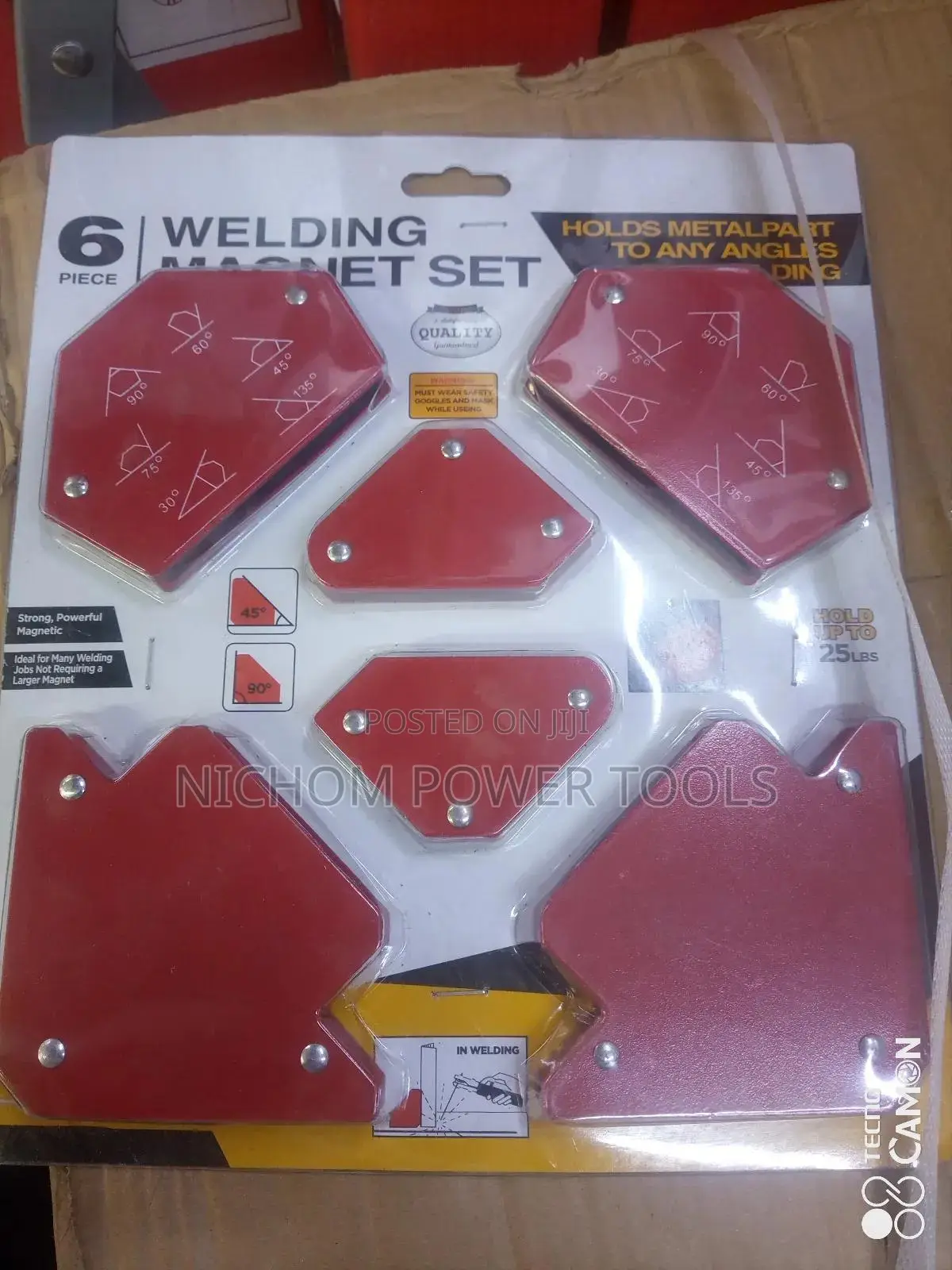 Strong 6pcs Welding Magnet Set