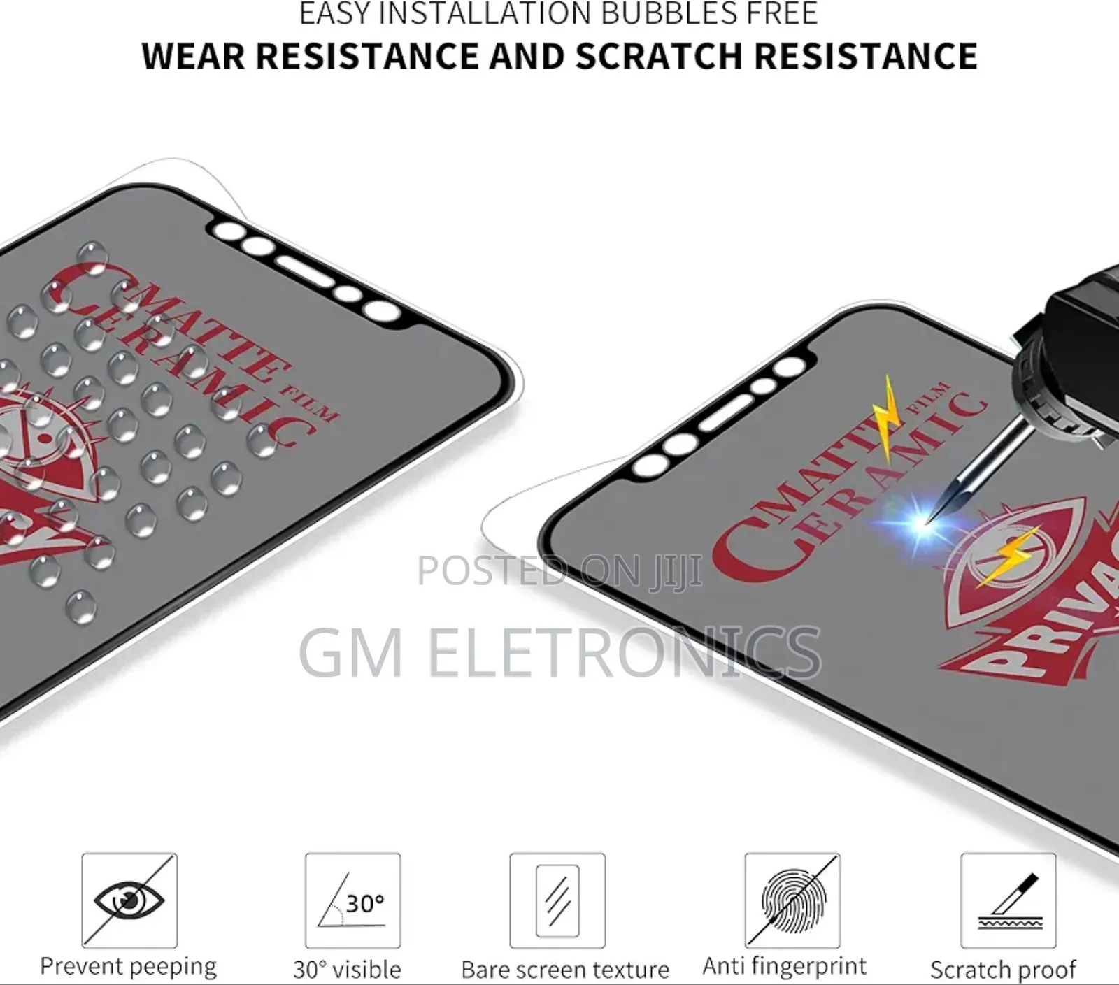 Anti-Spy Privacy Ceramic Screen Protector for Samsung Phones