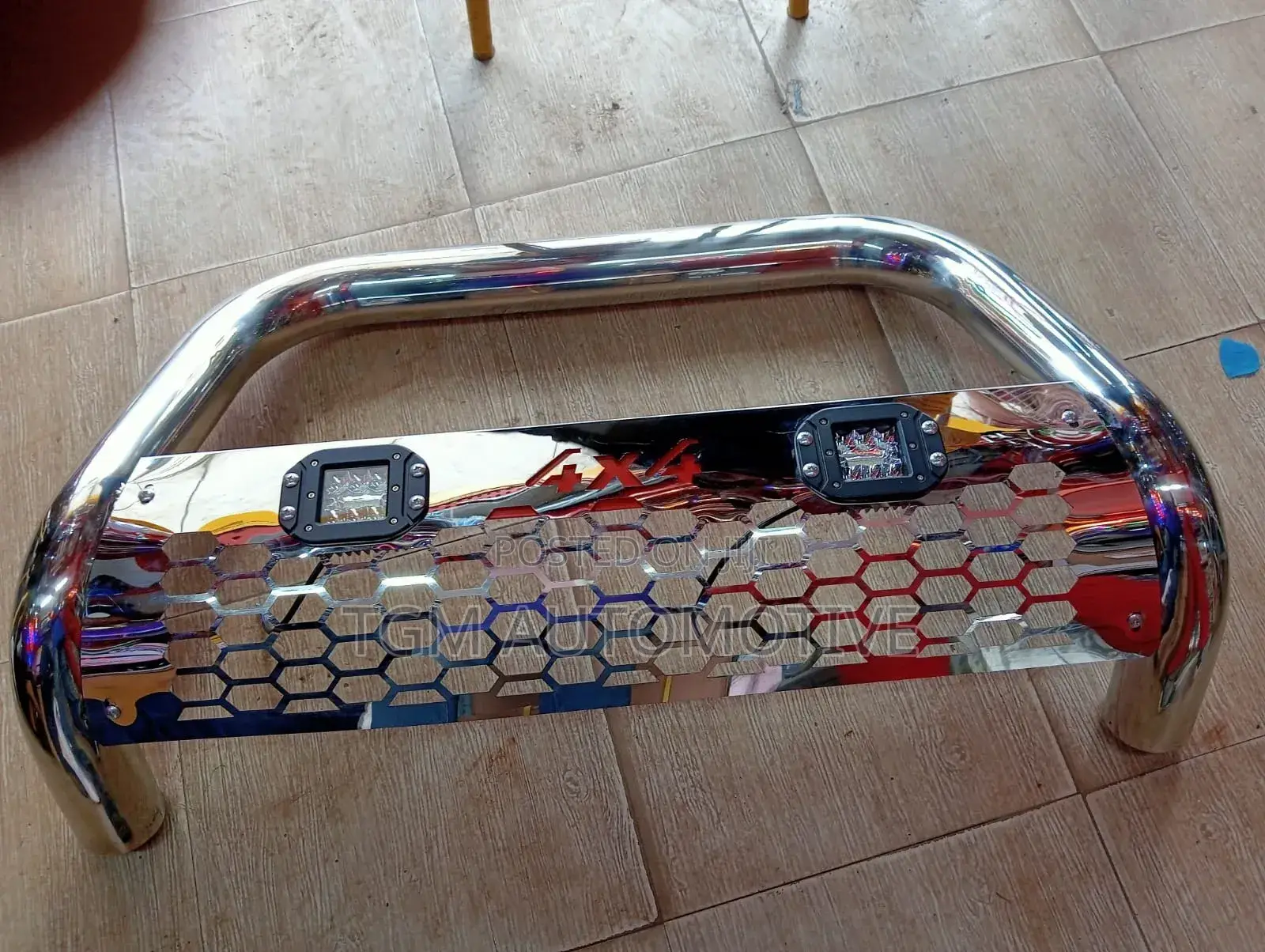 Hilux Revo/Vigo Chrome Bull Bar With Led
