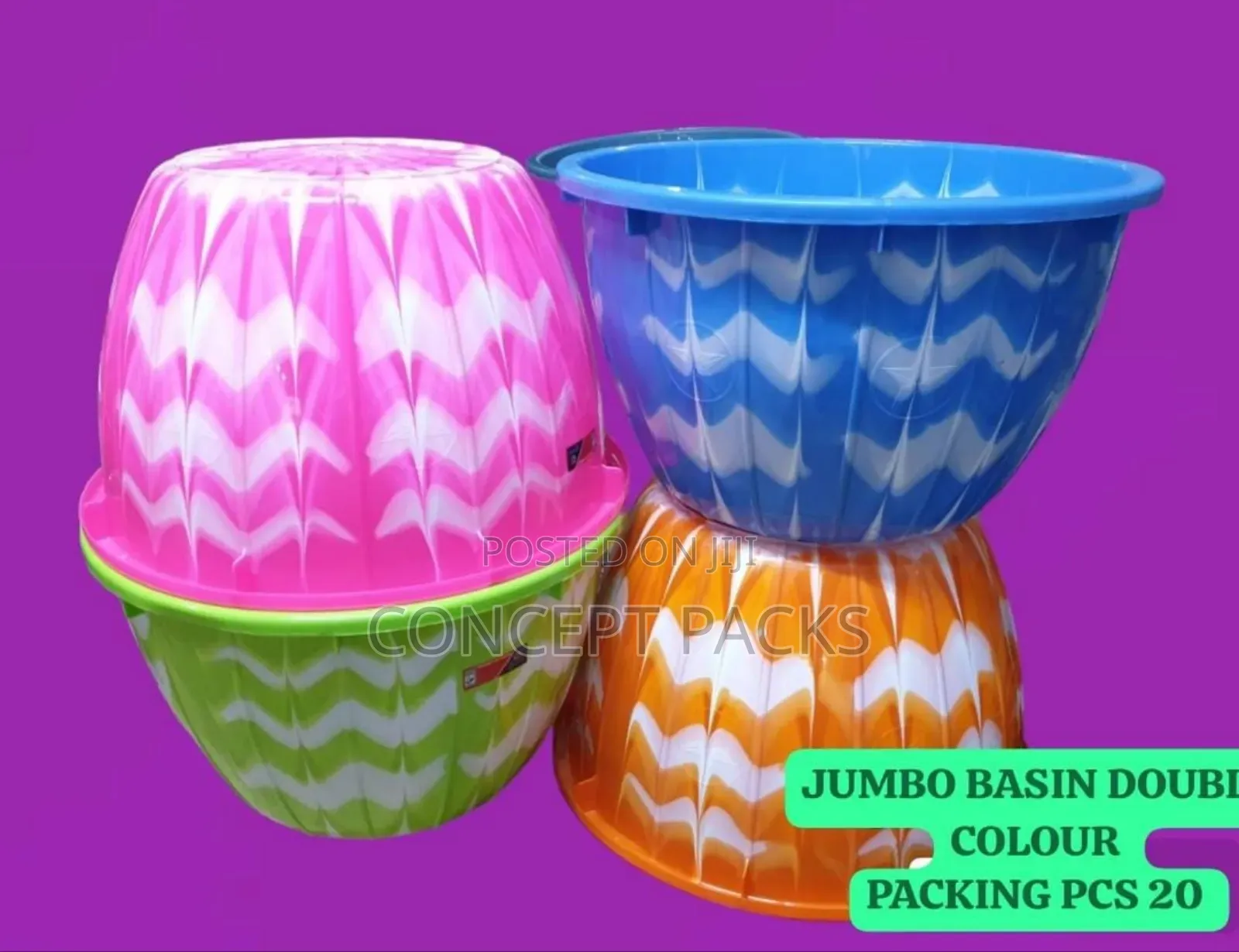 20pcs Jumbo Basin Double Colour.