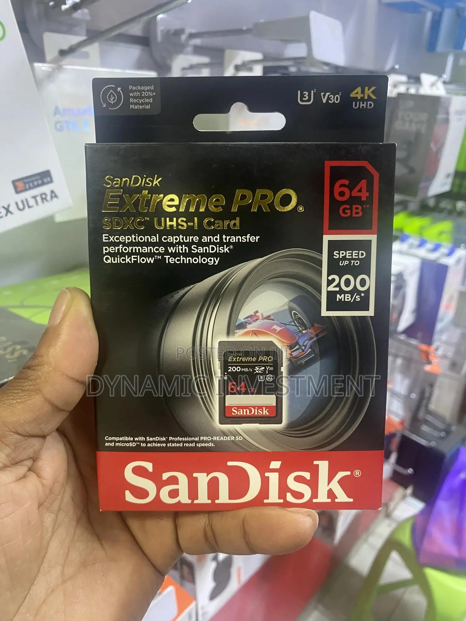 Sandisk 64gb Extreme Pro (200mb/S) Uhs-I SDXC Memory Card
