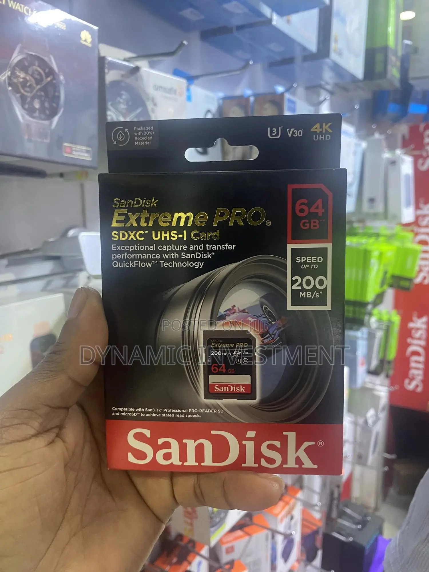 Sandisk 64gb Extreme Pro (200mb/S) Uhs-I SDXC Memory Card