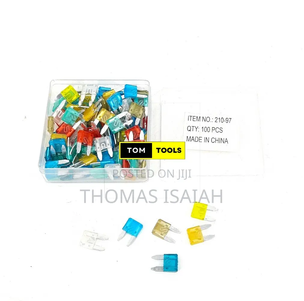100pcs Mini Blade Fuses 5A, 7.5A, 10A, 15A, 20A, 25A, 30A Ca