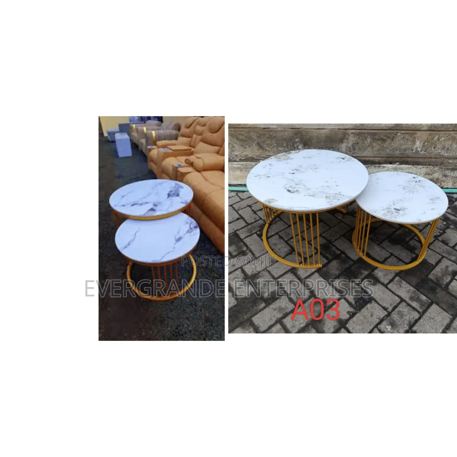 Marble Coffee Table, Ceramic Marble Nesting Table