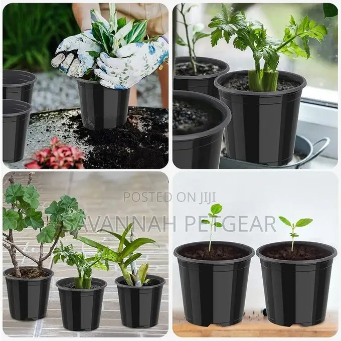 Reusable Plastic Plant Seedling Flower Pots 750ml - 10 Piece
