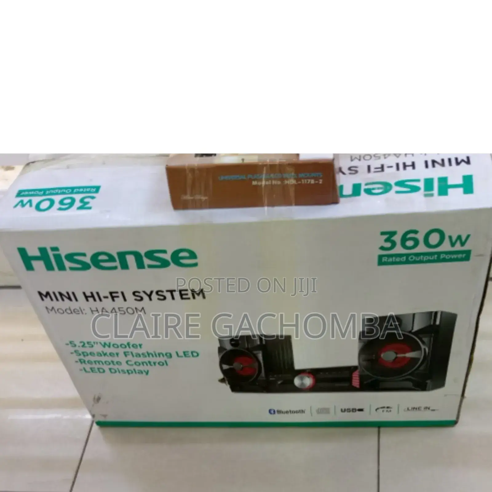 Hisense Black 360 Watts HA450M Mini Hifi System Available