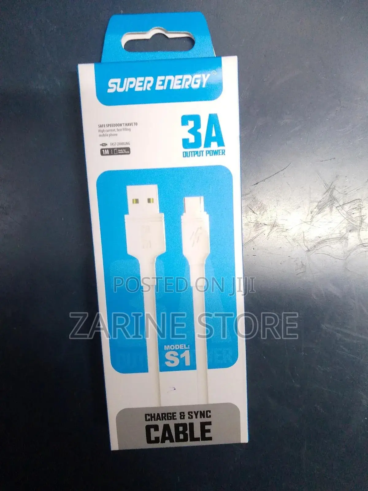 S1 Fast Charging Type C Cable 3A Output Power 1 Metres Long