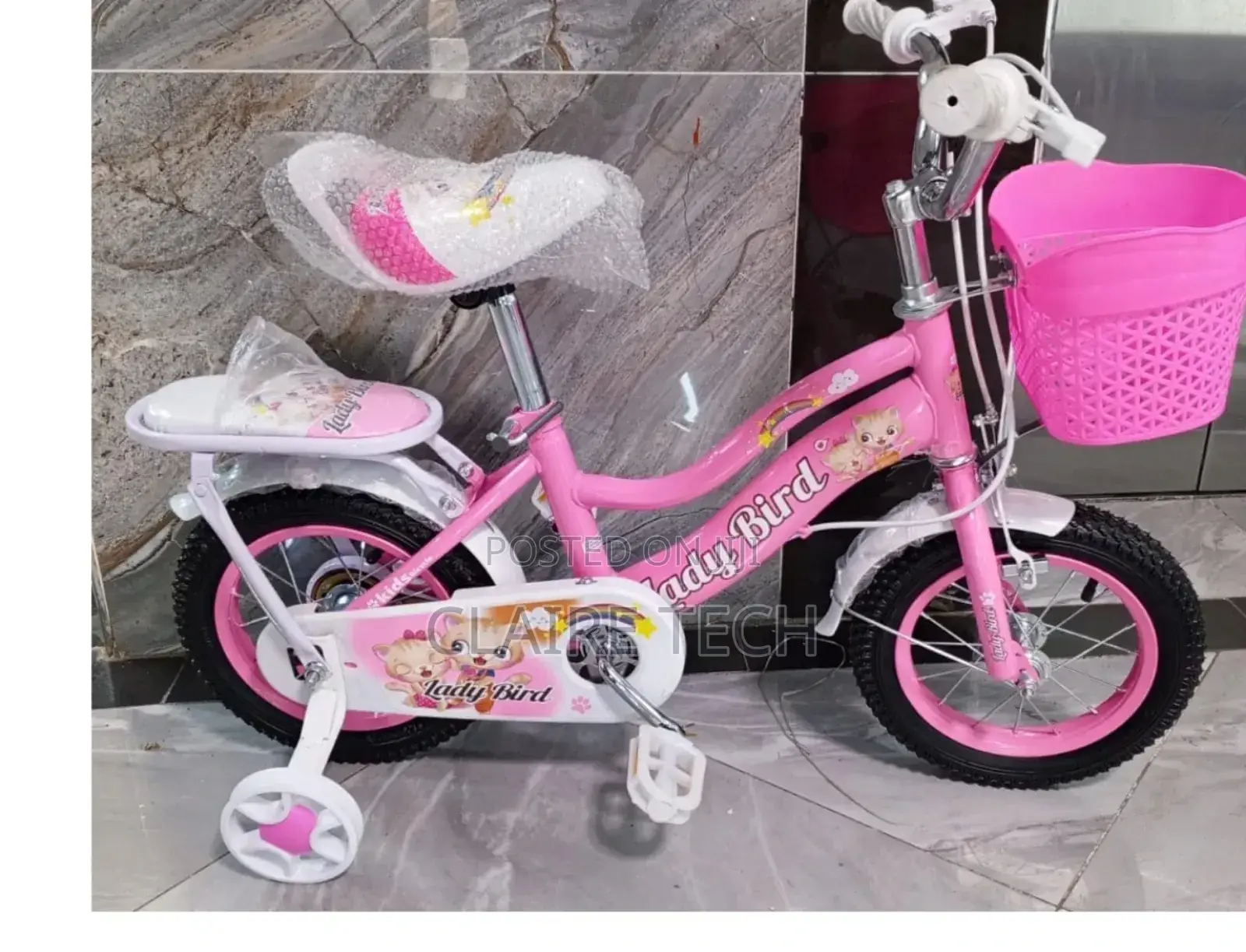 Baby Pink Girl Bike Size 12 Suitcase for 2-4 Yrs