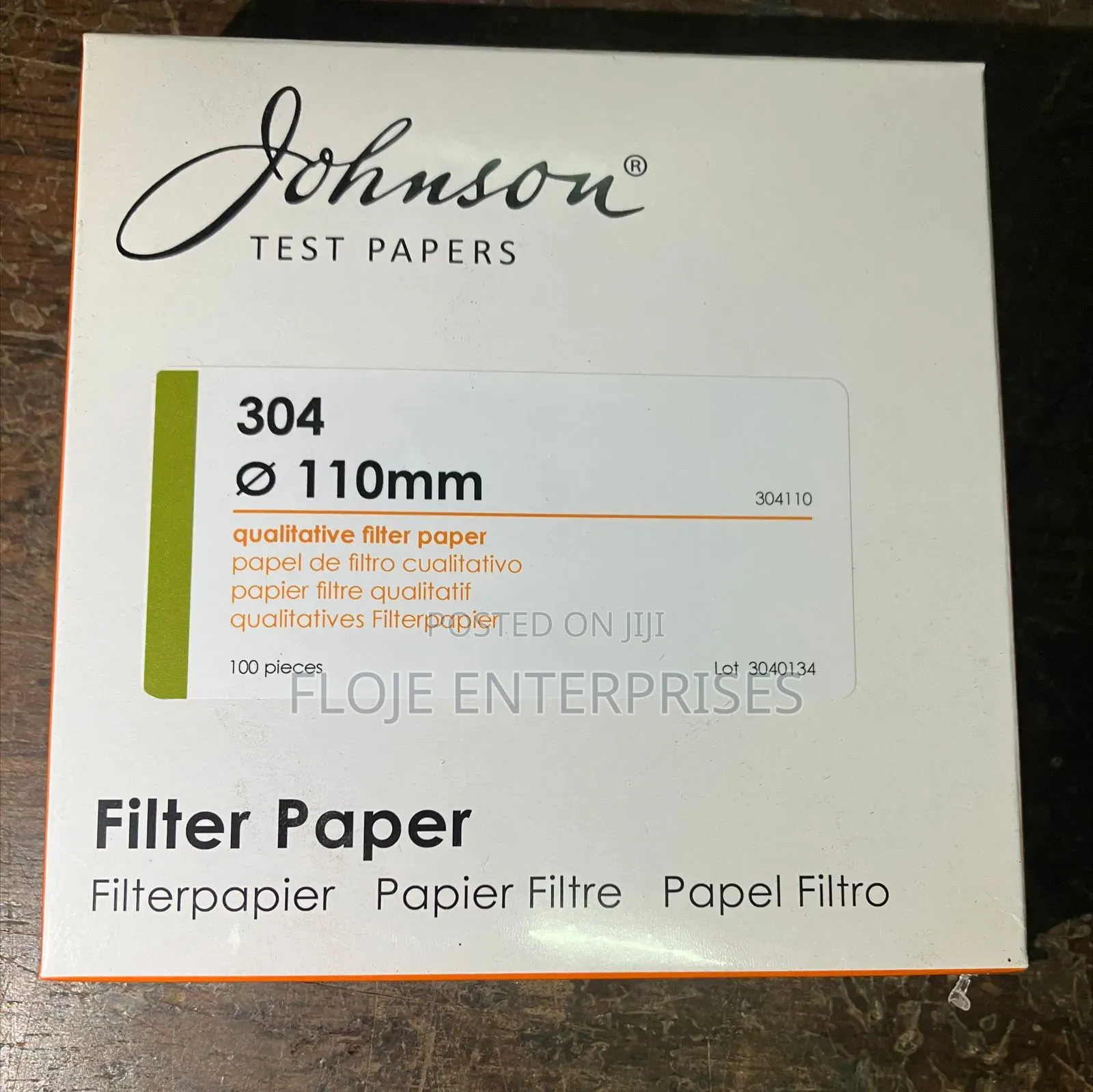 Filter Paper Johnson 304-110mm