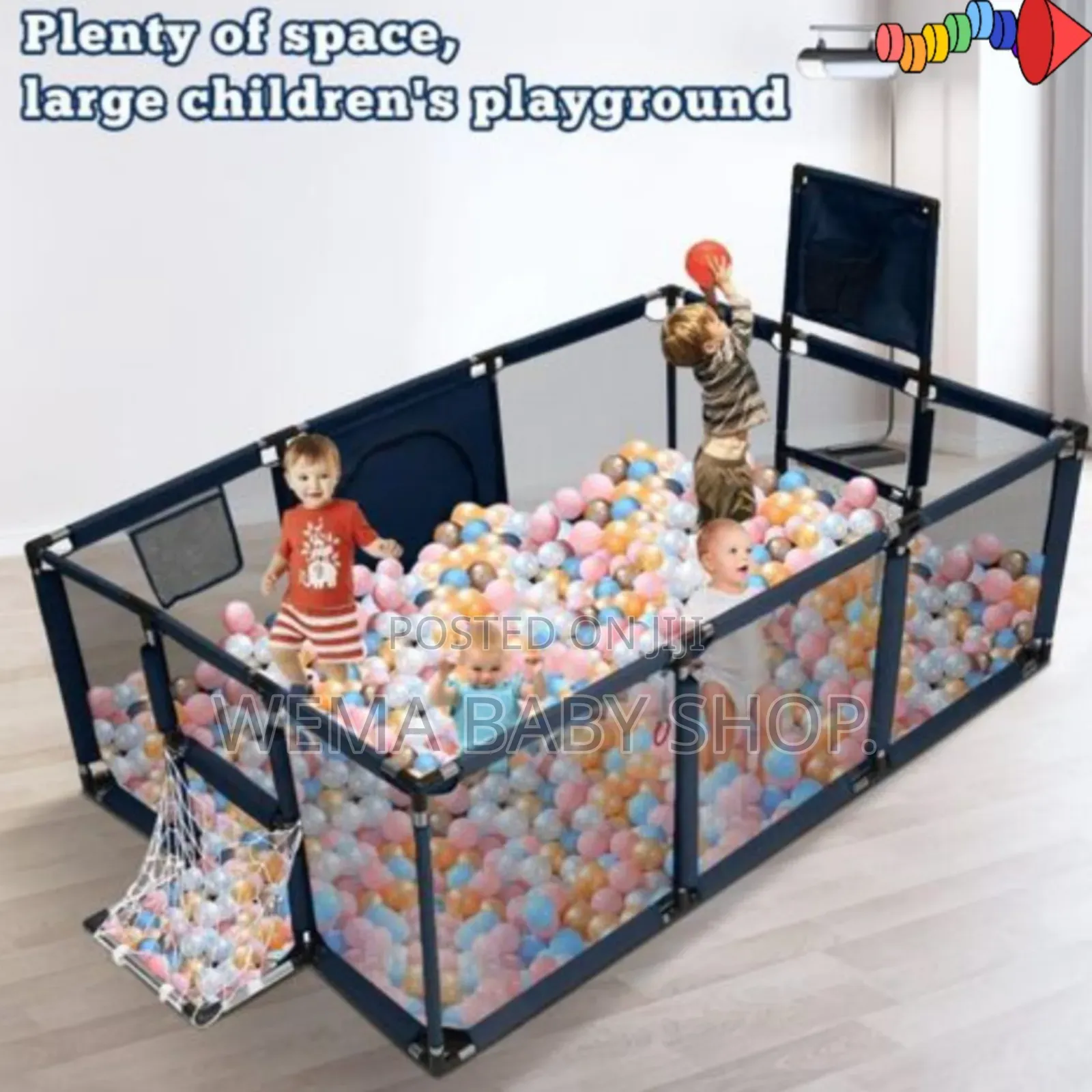 Large Kids Safety Fence/Playpen With Balls