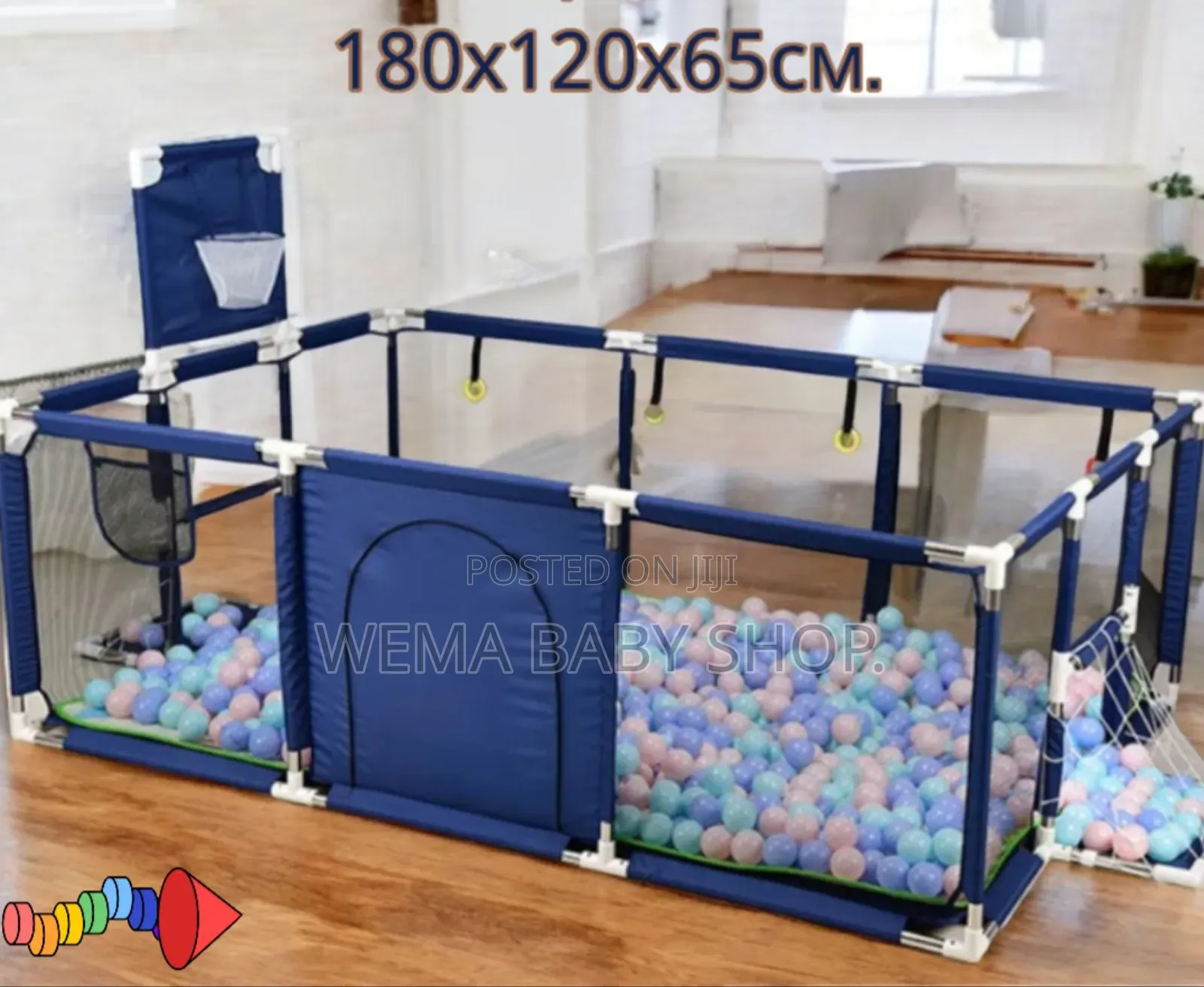 Large Kids Safety Fence/Playpen With Balls