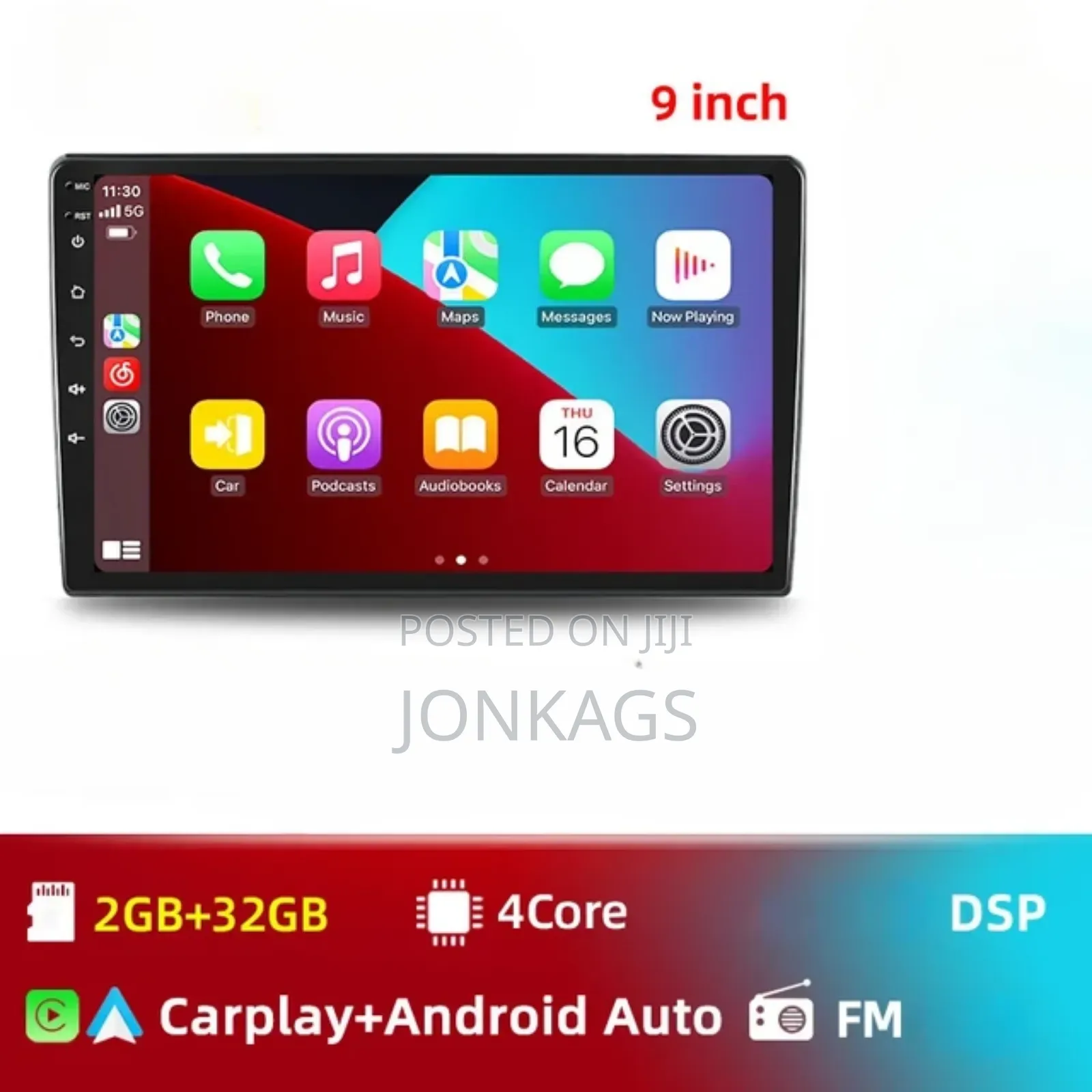 Inbuilt Carplay/Android Auto 9 Inches Android Radio 2GB 64GB