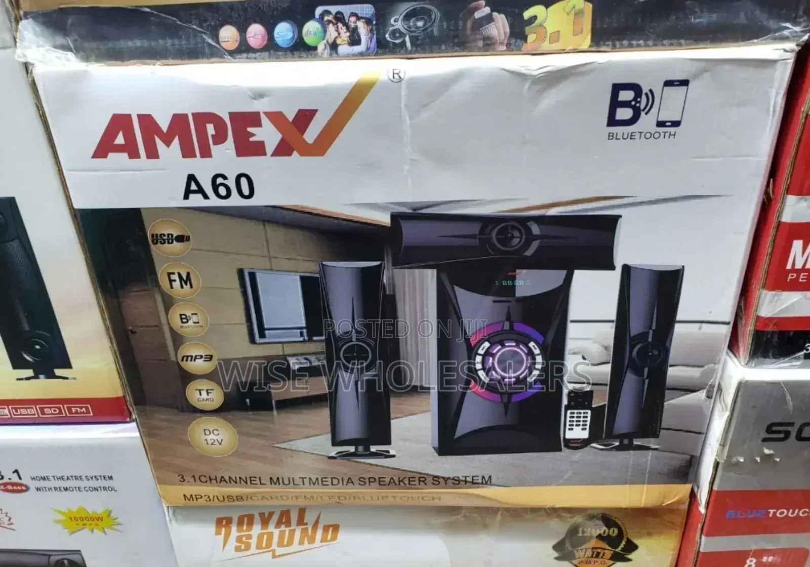 Ampex A60 3.1 Ch Multimedia Speaker, Subwoofer Available