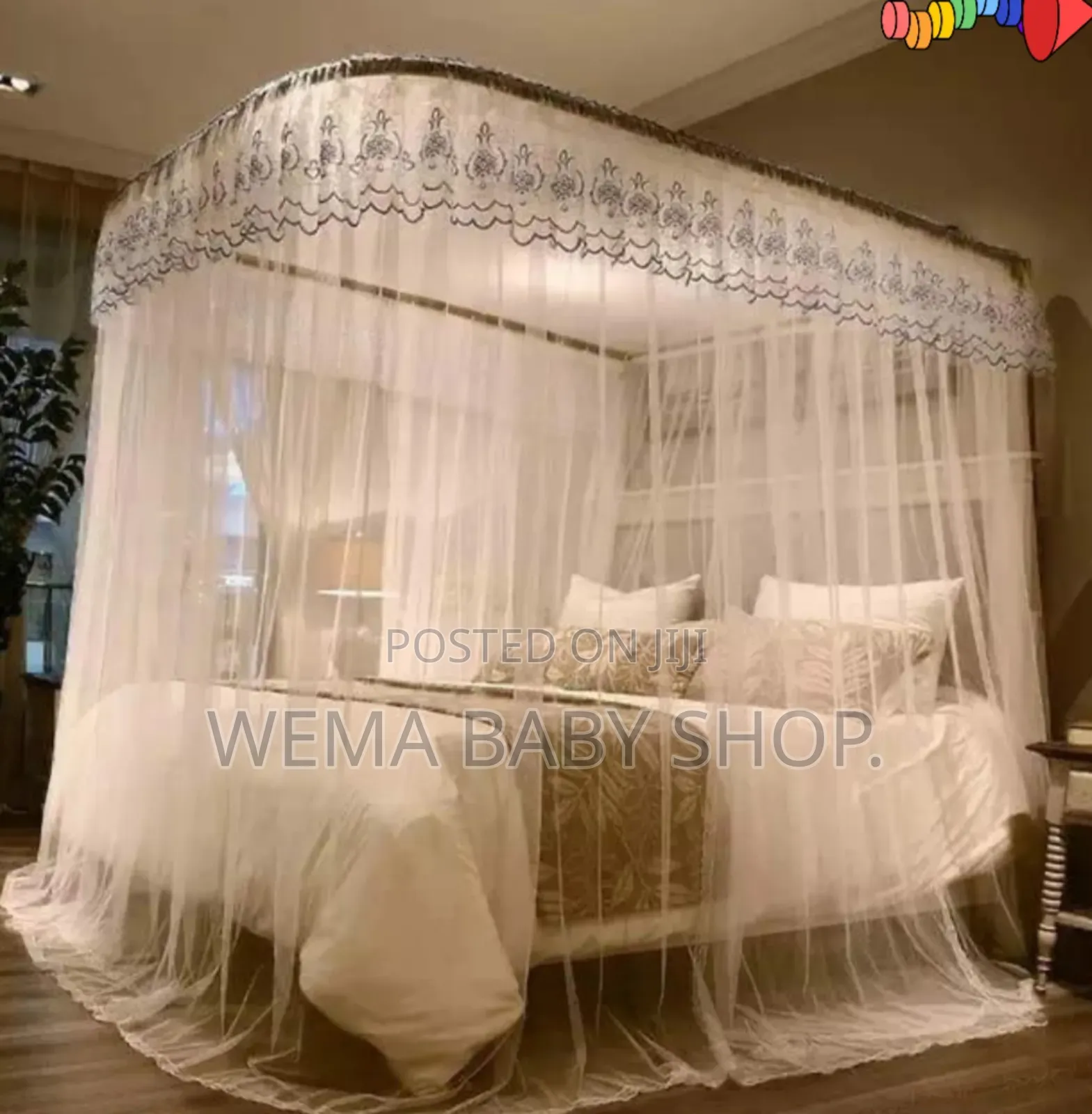 Quality 2 Stand Mosquito Nets With Sliding Rails