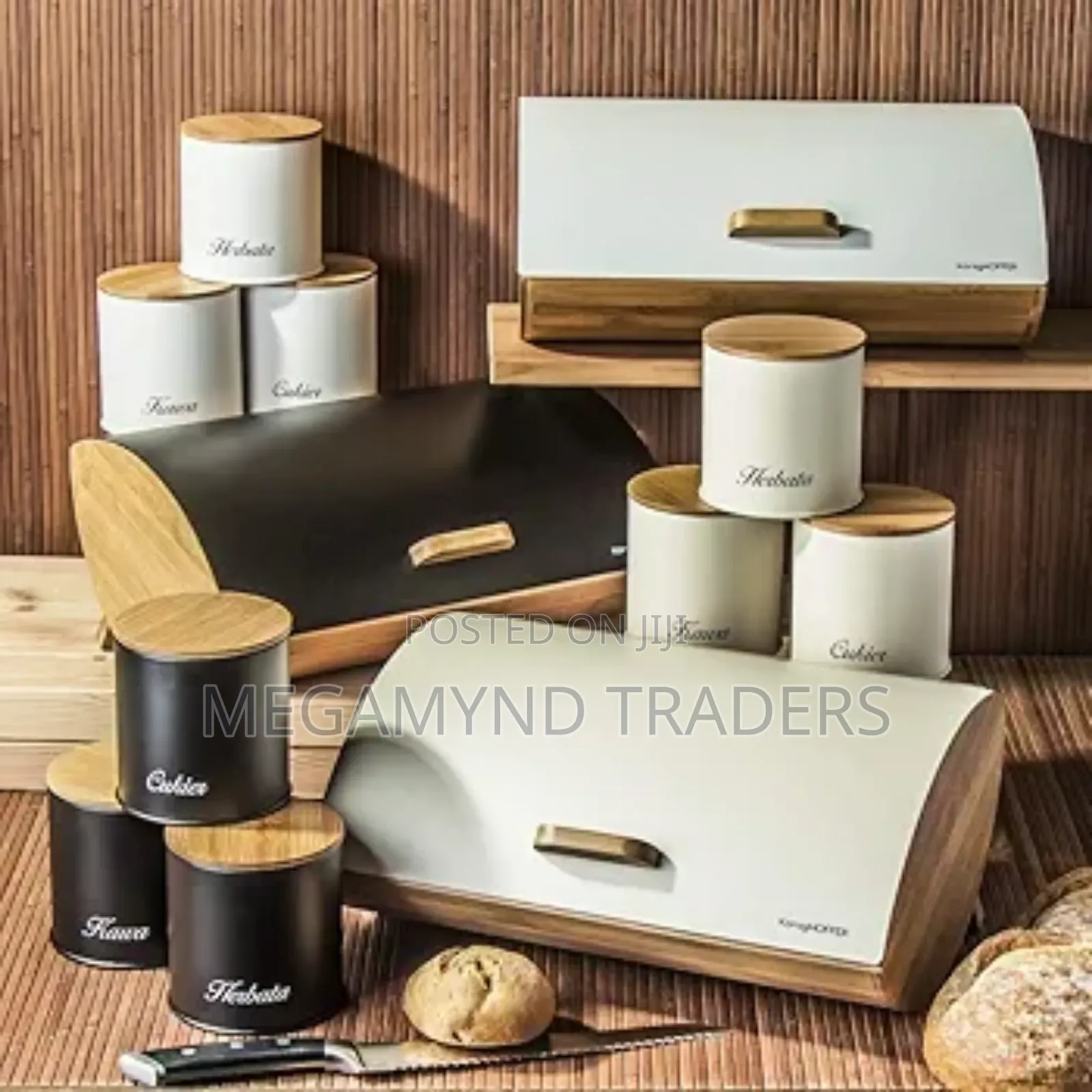 Bamboo Bread Bin/4 in 1 Bread Bin