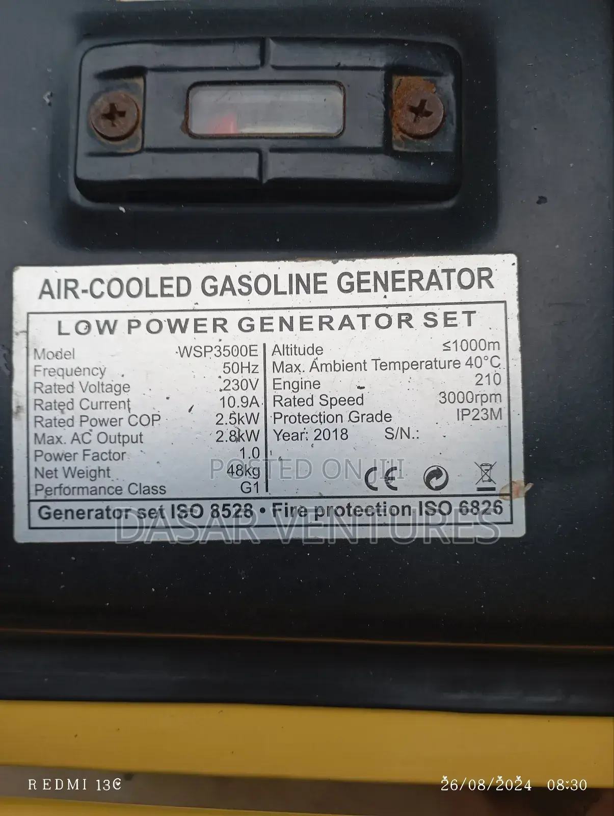 Generator for Hire 3kva