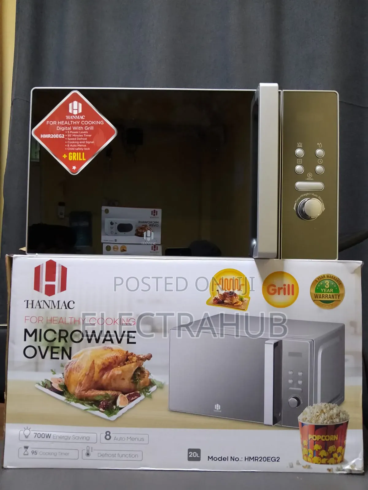 Hanmac 20L Digital Plus Grill Microwave (3 Years Warranty)